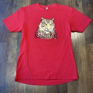 Vintage I Love Big Cats Big Cat Rescue T-Shirt M tiger king Netflix Graphic Tee